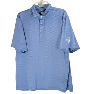 Donald Ross Blue Golf Performance Polo Shirt Glenn Falls Country Club  XXL